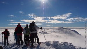 Sea of clouds at the summit of Mont Mezenc