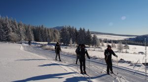 Soleil et neige sont au rendez-vous aux Estables en Mézenc